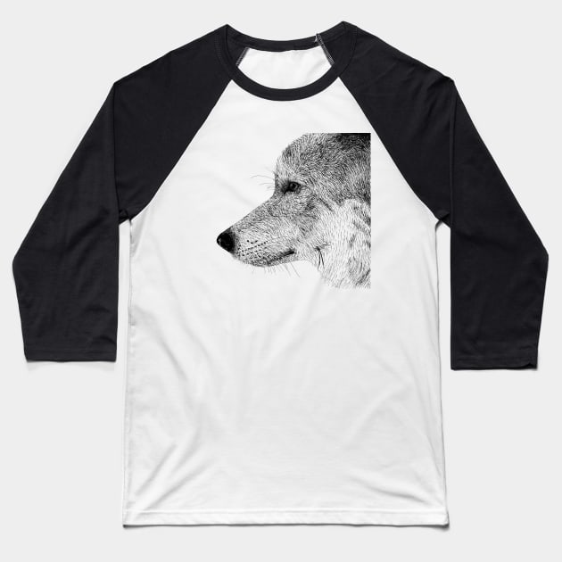 Wolf Baseball T-Shirt by jitkaegressy